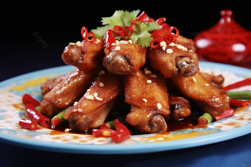 中华美食摆盘精致美味豉香风味排骨美食特写摄影背景,高清,摄影图,摄影图片,图片大全,摄影图免费下载